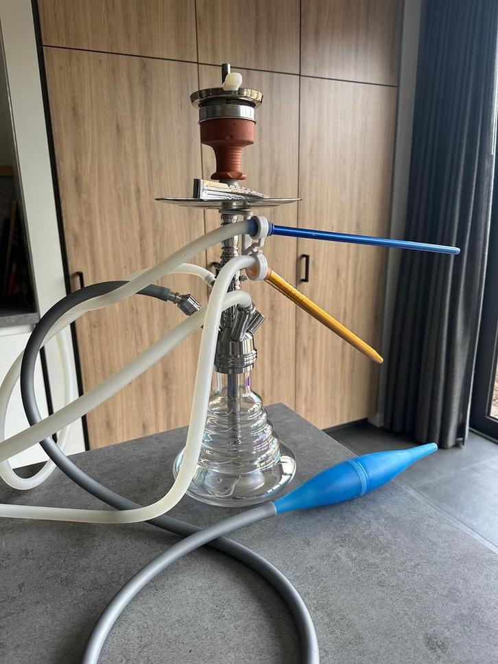 Volledige Amir’s Shisha set, Verzamelen, Rookartikelen, Aanstekers en Luciferdoosjes, Zo goed als nieuw, (Water)pijp, Ophalen