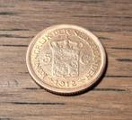 Gouden 5 Gulden munt Wilhelmina 1912, 5 gulden, Koningin Wilhelmina, Losse munt, Goud