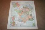 Originele oude kaart Frankrijk historisch - circa 1895 !!, Boeken, Atlassen en Landkaarten, Gelezen, Frankrijk, Ophalen of Verzenden