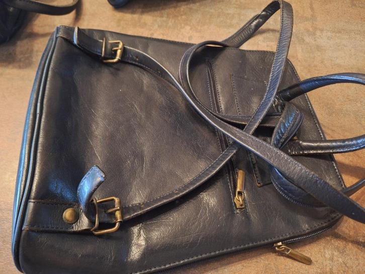 Diverse merken leren handtassen, Sieraden, Tassen en Uiterlijk, Tassen | Damestassen, Zo goed als nieuw, Handtas, Overige kleuren