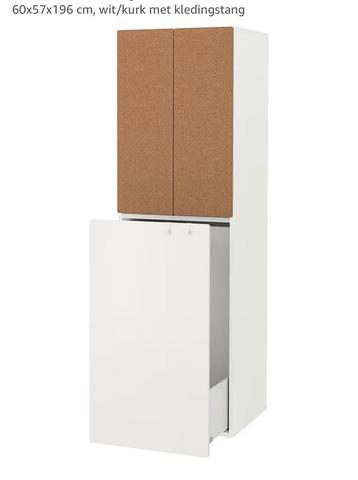 Ikea kledingkast met wit bed 80x200