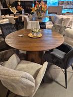 Ronde mango eettafel - 130cm, Rond, Nieuw, Ophalen of Verzenden, Modern