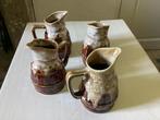 4 Wijn/water Pitchers.1970’Vallauris keramiek’France.Pr.p.st, Antiek en Kunst, Ophalen of Verzenden
