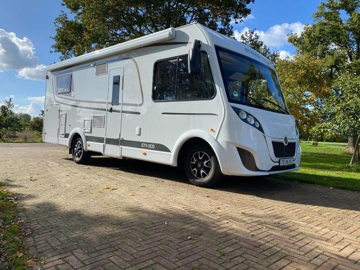 Mooie en luxe Etrusco 7400 SB, winterpakket, sat+tv,nav, 4p., Caravans en Kamperen, Campers, Bedrijf, tot en met 4, Integraal