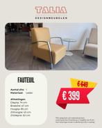 Fauteuil, Minder dan 75 cm, Nieuw, Leer, Ophalen of Verzenden