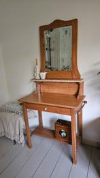 mooie kaptafel, met oude spiegel., Ophalen, Gebruikt, Hout, 50 tot 100 cm