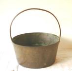 Engelse bronzen jam pan met smeedrijzenhengel., Antiek en Kunst, Ophalen of Verzenden, Brons
