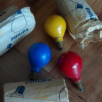 Retro Philips Kleurlampjes - Kleine Fitting beschikbaar voor biedingen