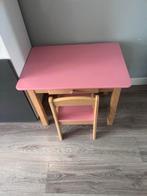 Roze kindertafel met stoel - massief hout, Kinderen en Baby's, Kinderkamer | Tafels en Stoelen, Ophalen, Gebruikt, Tafel(s) en Stoel(en)