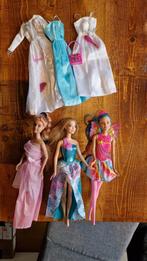 3 Barbie poppen met extra jurken, Ophalen of Verzenden, Zo goed als nieuw, Barbie