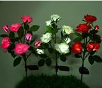 Lichtgevende Rozen Solar Lamp / Tuin Led Licht Kunstbloem, Verzenden, Nieuw