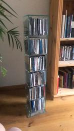 CD rek van glas, Huis en Inrichting, Woonaccessoires | Cd- en Dvd-rekken, Glas, Ophalen of Verzenden, Cd's, Zo goed als nieuw