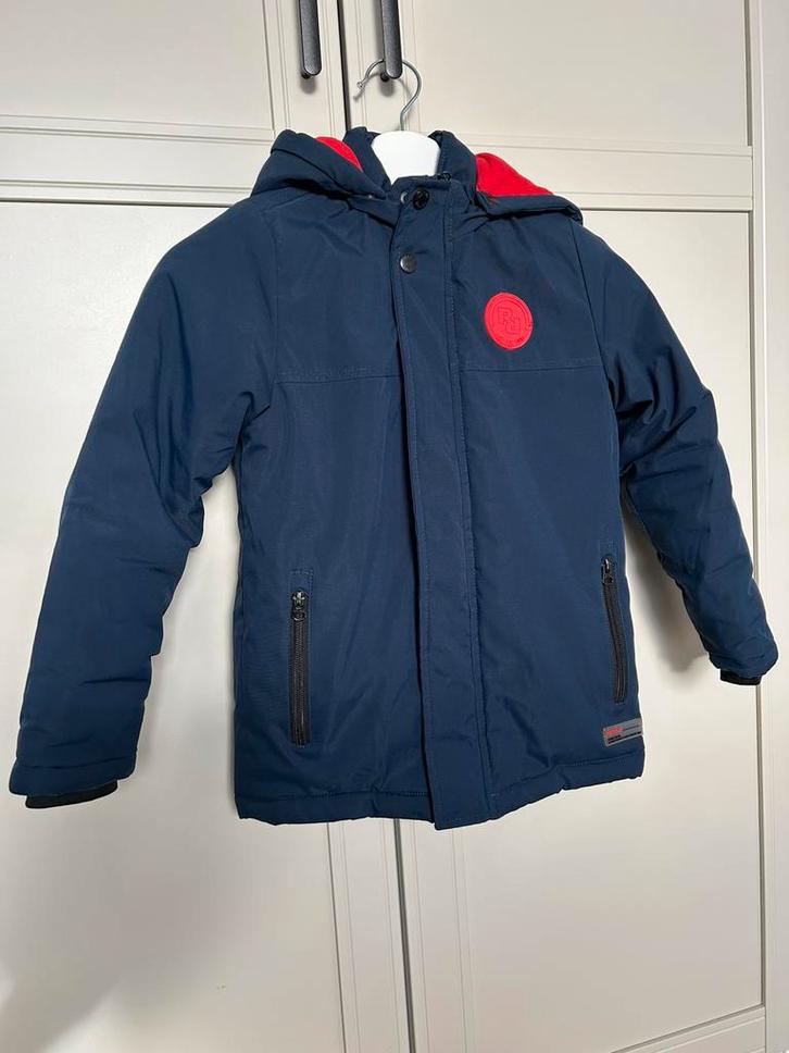 Retour Jeans winterjas donkerblauw Size 7/8, Kinderen en Baby's, Kinderkleding | Maat 128, Zo goed als nieuw, Jongen, Jas, Ophalen