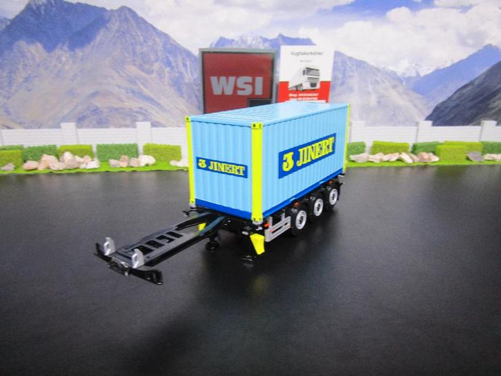 Wsi 01-3491 & 03-1010 Jinert 20FT Container & Chassis, Hobby en Vrije tijd, Modelauto's | 1:50, Nieuw, Bus of Vrachtwagen, Wsi