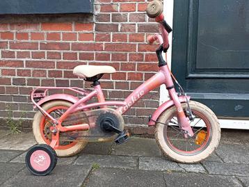 Kinderfiets Loekie Prinses 12 inch terugtraprem en handrem  beschikbaar voor biedingen