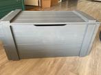 Grijze Houten Kist met Softclose van Woood, Huis en Inrichting, Woonaccessoires | Kisten, Ophalen, Minder dan 50 cm, Gebruikt