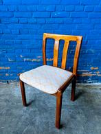 4 Deense vintage Dyrlund stoelen, Ophalen, Hout, Gebruikt, Bruin