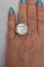 Prachtige zilveren zinzi ring met mooie steen nr.1679, 20 of groter, Ophalen of Verzenden, Dame, Zo goed als nieuw