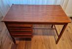 Prachtig mid-century modern teakhouten bureau met lades, Huis en Inrichting, Bureaus, Ophalen, Gebruikt, Bureau