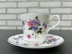 Springfield Bone China Kop en Schotel - Bloemenmotief, Ophalen of Verzenden