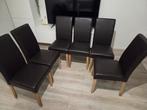 Elegante bruine eetkamerstoelen - set van 6, Huis en Inrichting, Stoelen, Ophalen, Bruin, Hout, Zo goed als nieuw