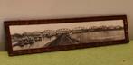 Antieke foto ingelijst eerste stuwbrug in Nederland, Ophalen of Verzenden