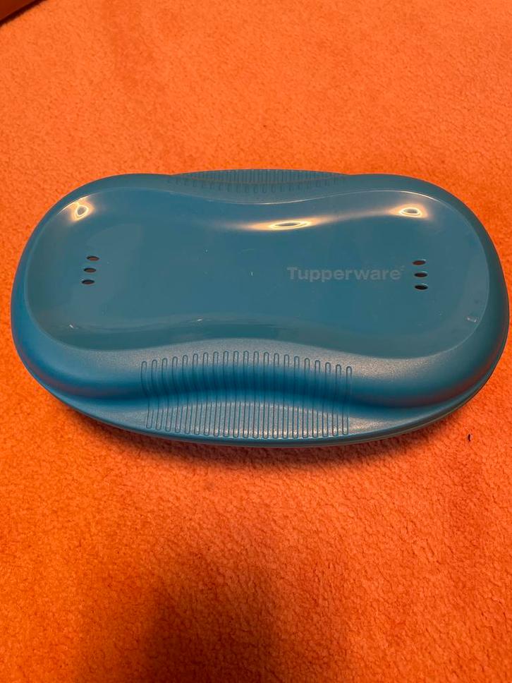 Tupperware Magnetron Omelet Meester Blauw, Huis en Inrichting, Keuken | Tupperware, Zo goed als nieuw, Bak of Kom, Blauw, Verzenden