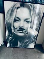 Kate Moss Schilderij + Kussens, Ophalen, Zo goed als nieuw, Zwart, Rechthoekig
