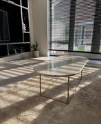 Witte Marmer Salontafel, Huis en Inrichting, Tafels | Salontafels, 100 tot 150 cm, Minder dan 50 cm, 50 tot 100 cm, Ophalen of Verzenden