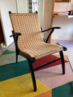 Vroom & Dreesmann papercord & wood lounge chair, Ophalen of Verzenden, Zo goed als nieuw, Overige materialen