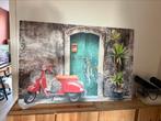 Schilderij scooter italie canvas, Antiek en Kunst, Ophalen