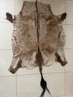 Gnoe Huid - Wildebeest Tapijt, Gebruikt, 100 tot 150 cm, Bruin, Ophalen of Verzenden