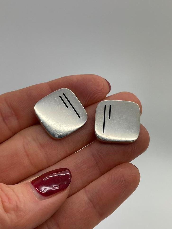 A744 Prachtige zilveren manchetknopen Denmark, Sieraden, Tassen en Uiterlijk, Antieke sieraden, Manchetknopen, Zilver, Ophalen of Verzenden