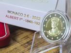 2024020: Monaco 2022: 100e overlijdensdag van Prins Albert I, Postzegels en Munten, Munten | Europa | Euromunten, 2 euro, Ophalen of Verzenden