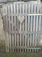 Hardhouten poort hek., Ophalen, 1 tot 2 meter, Minder dan 3 meter, Zo goed als nieuw