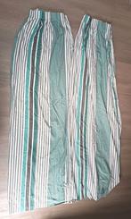 Katoenen gestreepte gordijnen 3,36 x 2,36 + kussens, Gebruikt, 200 cm of meer, Ophalen of Verzenden, 200 cm of meer