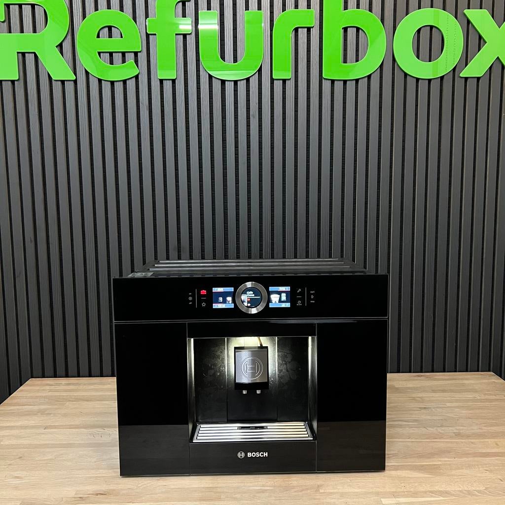 Bosch Serie 8 inbouw koffiemachine zwart, Witgoed en Apparatuur, Koffiezetapparaten, 10 kopjes of meer, Bosch, Ophalen, Koffiemachine
