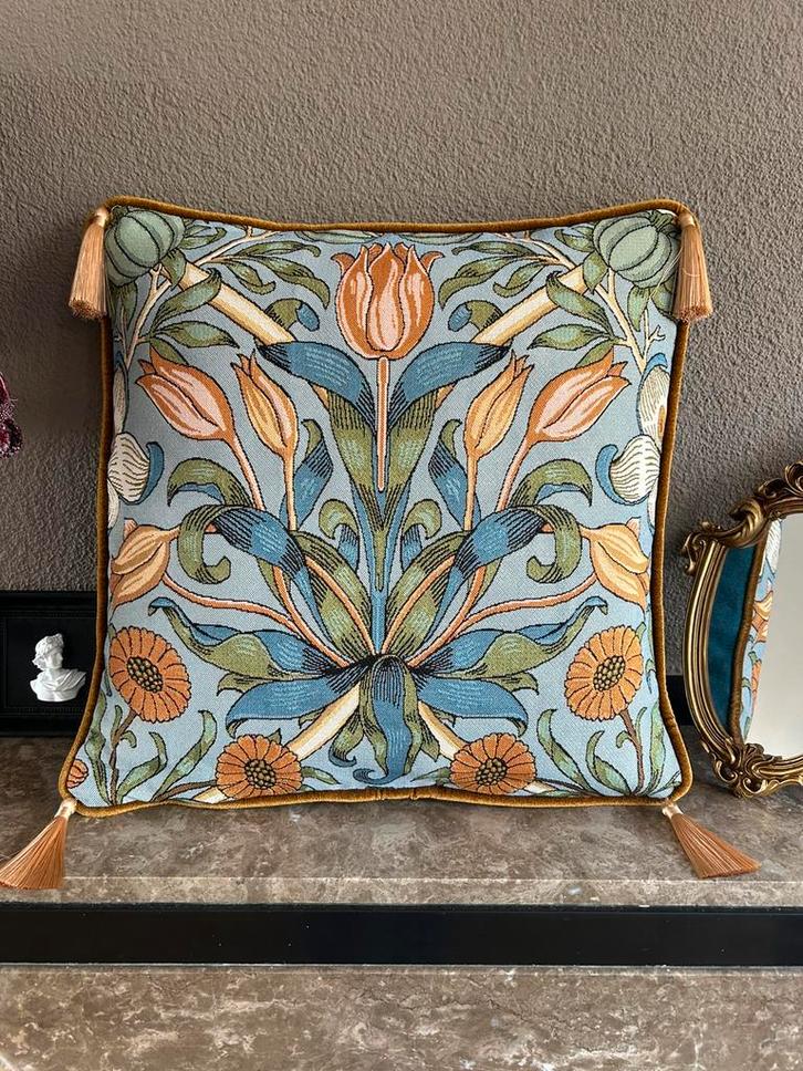 Decoratief handgemaakt kussen, Huis en Inrichting, Woonaccessoires | Kussens, Nieuw, Vierkant, Ophalen of Verzenden