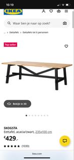 IKEA Skogsta eettafel acaciahout (235x100), Huis en Inrichting, Tafels | Eettafels, Ophalen, Gebruikt, 100 tot 150 cm, 200 cm of meer