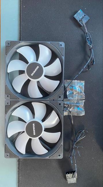 2X Excavator zwarte RGB Fans  beschikbaar voor biedingen