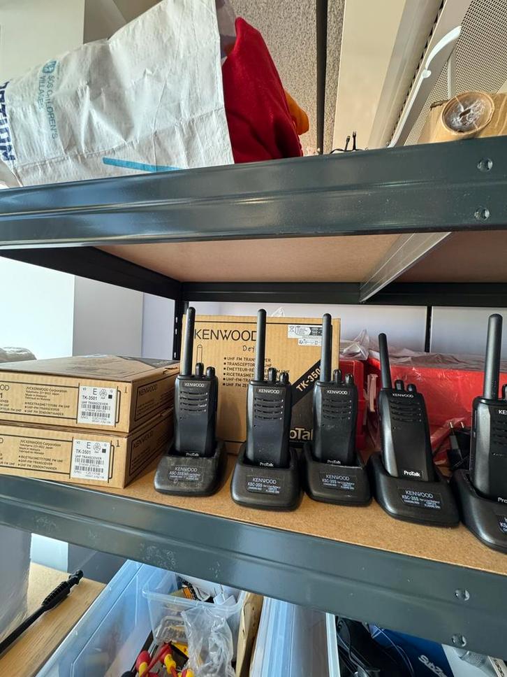 5x Kenwood ProTalk TK-3501 portofoons met doos, Telecommunicatie, Portofoons en Walkie-talkies, Zo goed als nieuw, Portofoon of Walkie-talkie