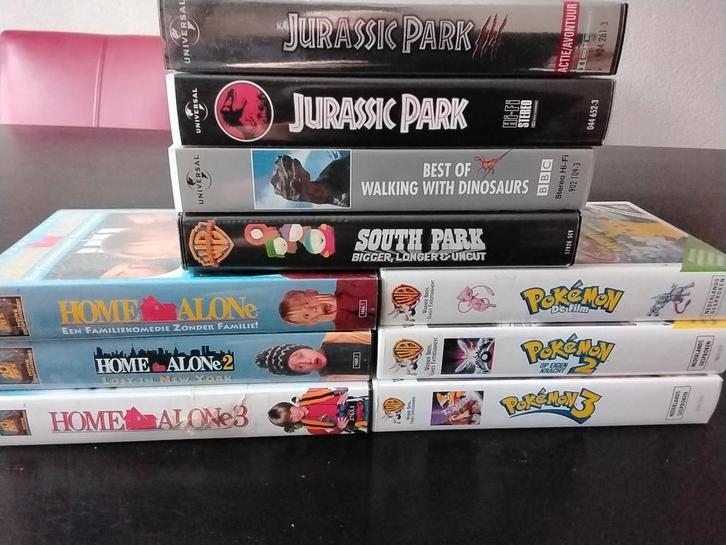 VHS Videobanden Collectie - Jurassic Park, Home Alone, etc., Cd's en Dvd's, VHS | Film, Gebruikt, Ophalen
