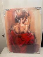 Platin Art Duval R. Schilderij 60x80 cm, Antiek en Kunst, Ophalen