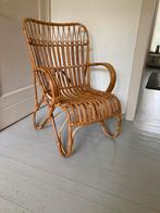 Vintage Rotan Jaren '60 Dirk van Sliedrecht Belse 8 Fauteuil, Ophalen, Minder dan 75 cm, Riet of Rotan, Zo goed als nieuw