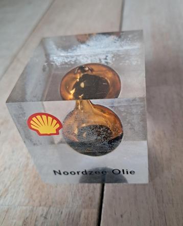 Shell Noordzeeolie pressepapier motorolie olieblik beschikbaar voor biedingen