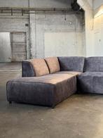 Organische Bank | Antraciet (SHOWMODEL), 250 tot 300 cm, Ophalen of Verzenden, Zo goed als nieuw, Bank Hoekbank Bankstel Bankje Loungebank Banken Chaise Lounge