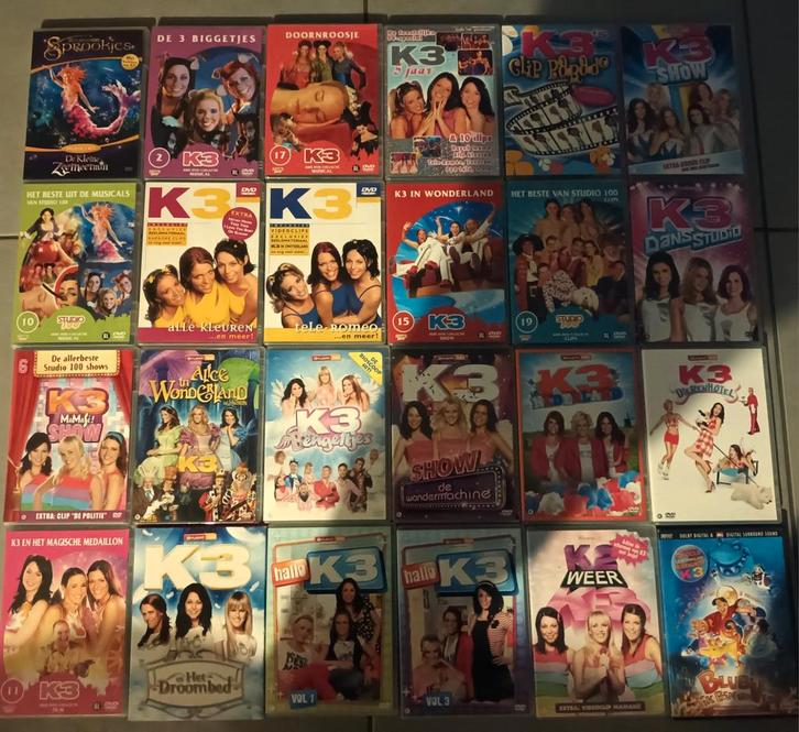 Dvd K3 pakket studio 100, Cd's en Dvd's, Dvd's | Tv en Series, Zo goed als nieuw, Alle leeftijden, Ophalen of Verzenden