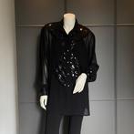 Blouse zwart met pailletjes / 40, Maat 38/40 (M), Zwart, Ophalen of Verzenden, Zo goed als nieuw
