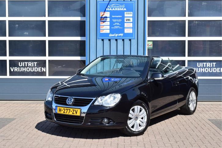 Volkswagen Eos 1.6-16v FSI Zwart leer Lichtmetalen velgen Ar, Auto's, Volkswagen, Bedrijf, Te koop, Eos, ABS, Airbags, Airconditioning