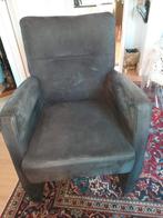 Fauteuil grijze stof mooie nette stoel ophalen zwenkwielen, Ophalen, Zo goed als nieuw, 75 tot 100 cm, Stof
